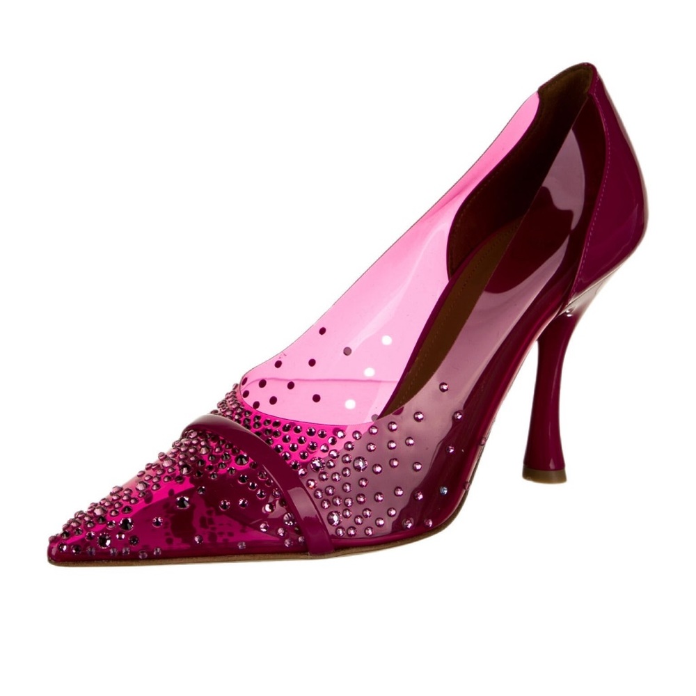 Malone Souliers Joan 90 Crystal & PVC Pumps